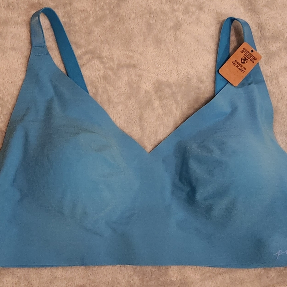 PINK Blue Bra XL New with Tags